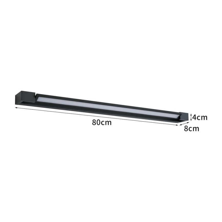 BRILAGI - LED Venkovní nástěnné svítidlo AQUA LINE LED/20W/230V 80 cm IP44 černá CRI 90