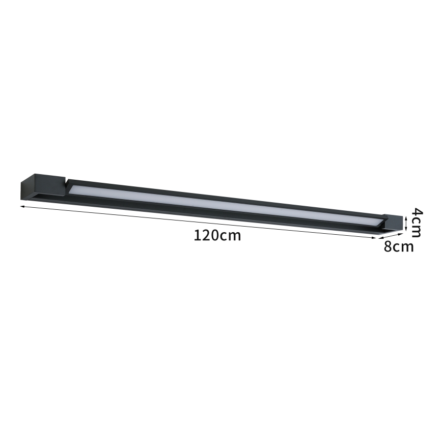 BRILAGI - LED Venkovní nástěnné svítidlo AQUA LINE LED/36W/230V 120 cm IP44 černá CRI 90