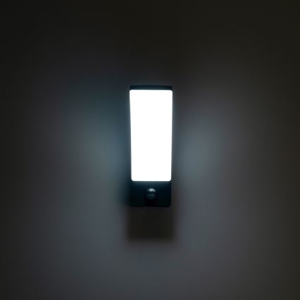 BRILAGI - LED Venkovní nástěnné svítidlo se senzorem pohybu a soumraku ARCELO LED/12W/230V IP65 černá