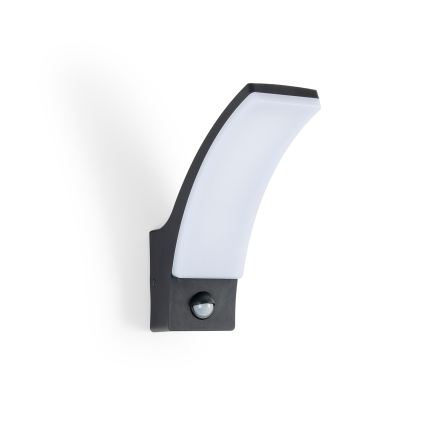 BRILAGI - LED Venkovní nástěnné svítidlo se senzorem pohybu a soumraku ARCELO LED/12W/230V IP65 černá