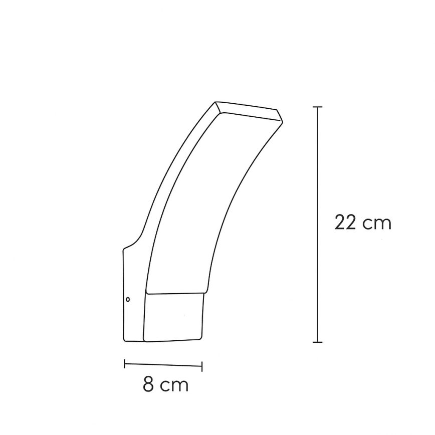 Brilagi - LED Venkovní nástěnné svítidlo ARCELO LED/9W/230V IP44