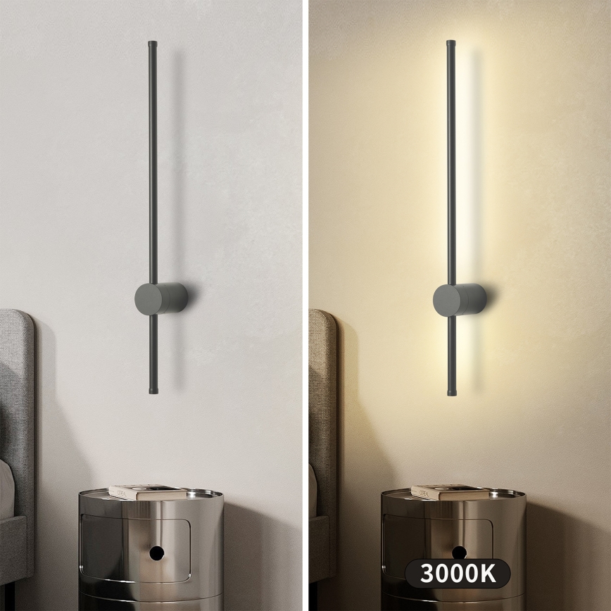Brilagi - LED Venkovní nástěnné svítidlo AURA LED/12W/230V 3000K IP54 65 cm antracit