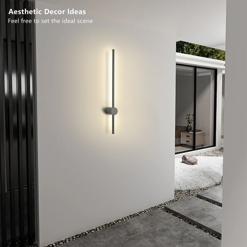 Brilagi - LED Venkovní nástěnné svítidlo AURA LED/12W/230V 3000K IP54 65 cm antracit