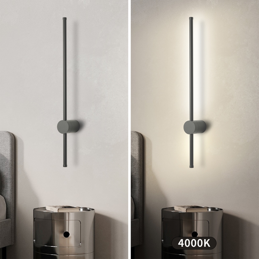Brilagi - LED Venkovní nástěnné svítidlo AURA LED/12W/230V 4000K IP54 65 cm antracit