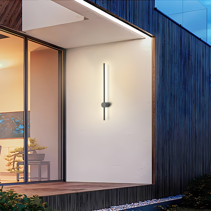 Brilagi - LED Venkovní nástěnné svítidlo AURA LED/12W/230V 4000K IP54 65 cm antracit