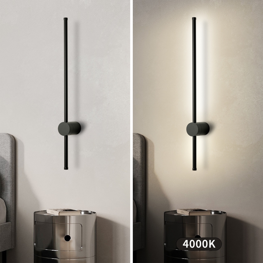 Brilagi - LED Venkovní nástěnné svítidlo AURA LED/12W/230V 4000K IP54 65 cm černá