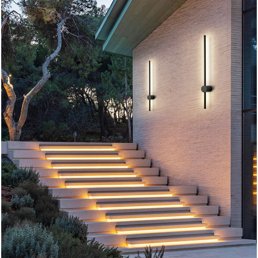 Brilagi - LED Venkovní nástěnné svítidlo AURA LED/12W/230V 4000K IP54 65 cm černá