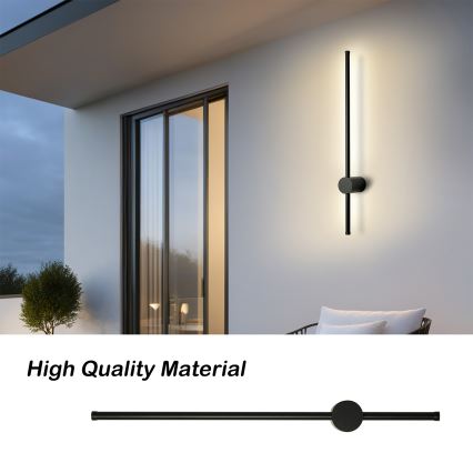 Brilagi - LED Venkovní nástěnné svítidlo AURA LED/12W/230V 4000K IP54 65 cm černá