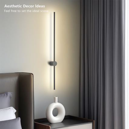 Brilagi - LED Venkovní nástěnné svítidlo AURA LED/20W/230V 3000K IP54 97 cm antracit
