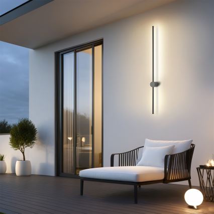 Brilagi - LED Venkovní nástěnné svítidlo AURA LED/20W/230V 3000K IP54 97 cm antracit