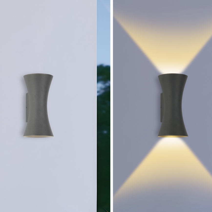 Brilagi - LED Venkovní nástěnné svítidlo BICON LED/10W/230V antracit IP44