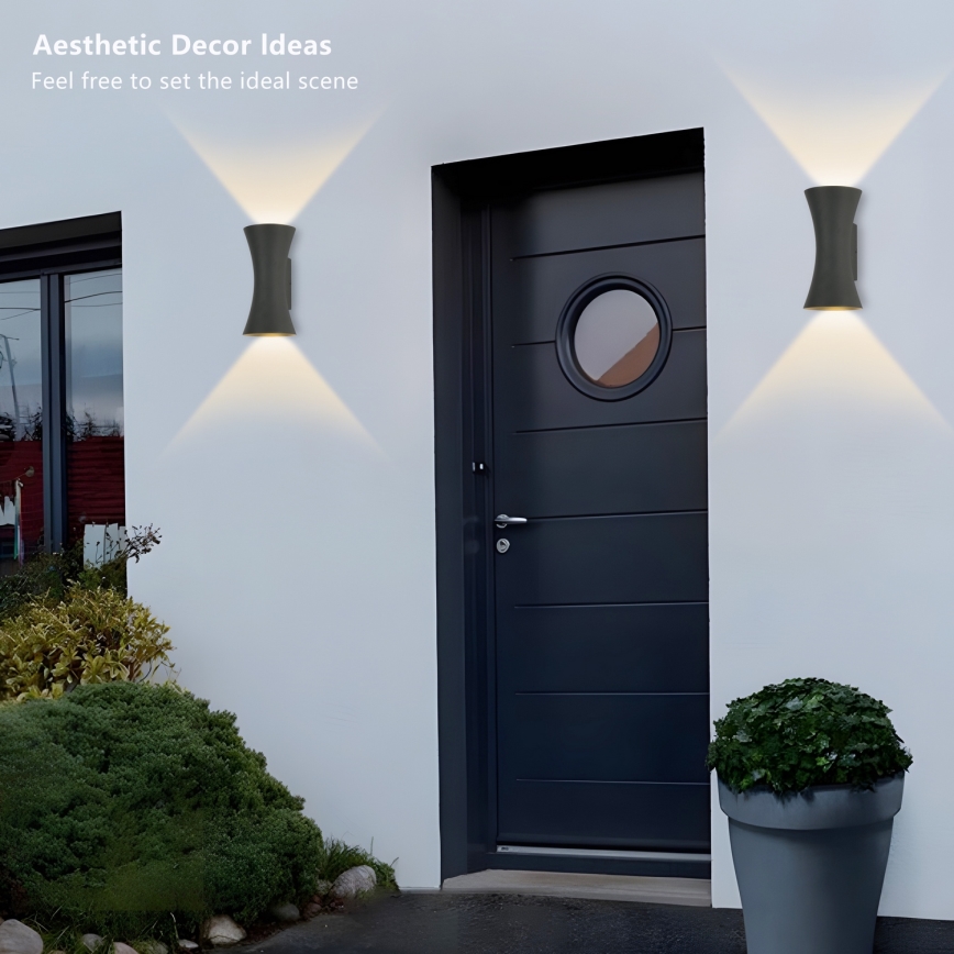 Brilagi - LED Venkovní nástěnné svítidlo BICON LED/10W/230V antracit IP44
