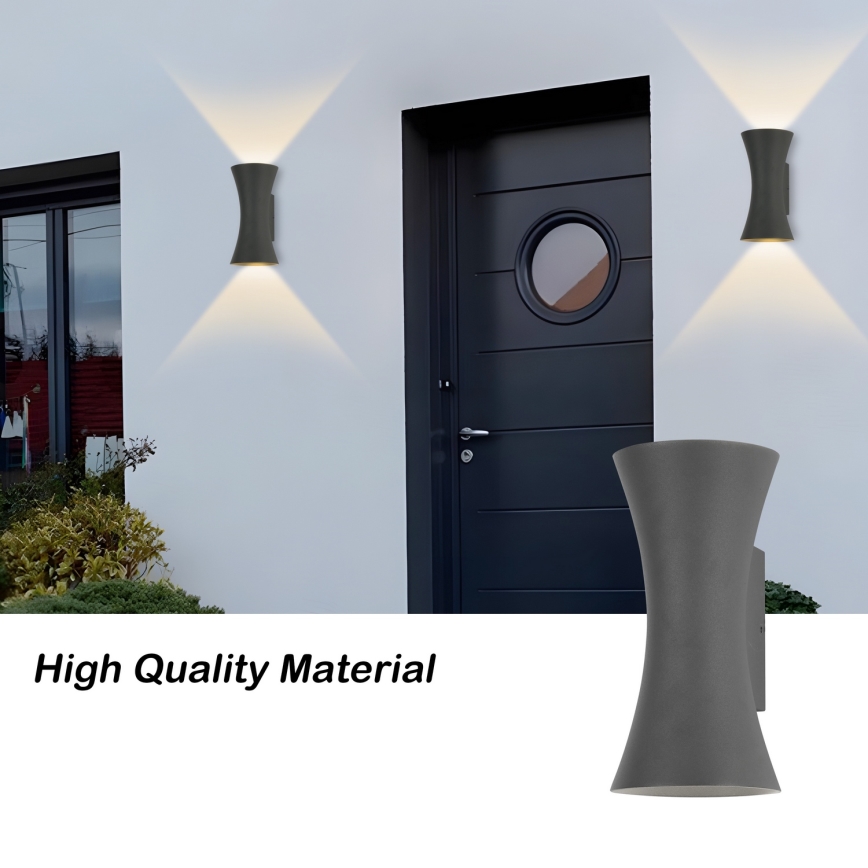 Brilagi - LED Venkovní nástěnné svítidlo BICON LED/10W/230V antracit IP44