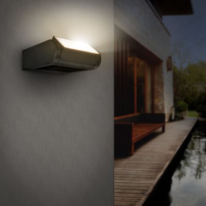 Brilagi - LED Venkovní nástěnné svítidlo CROTONE LED/7W/230V černá IP54