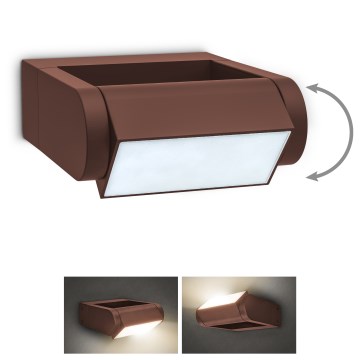 Brilagi - LED Venkovní nástěnné svítidlo CROTONE LED/7W/230V hnědá IP54