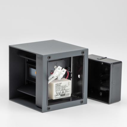 Brilagi - LED Venkovní nástěnné svítidlo CUBE LED/6W/230V antracit IP54