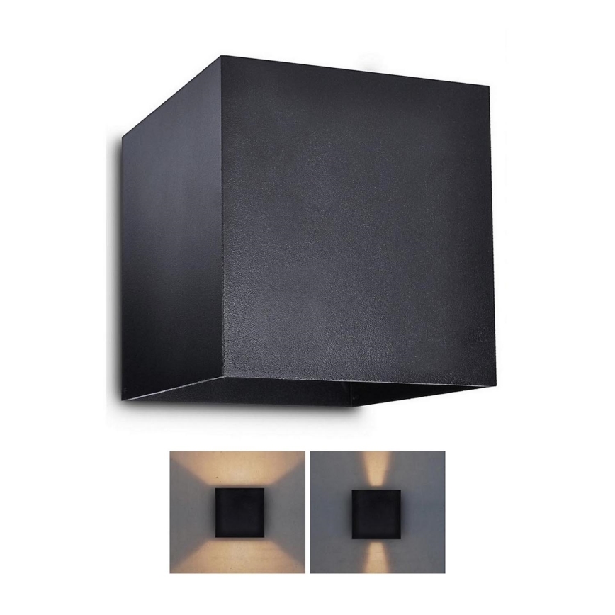 Brilagi - LED Venkovní nástěnné svítidlo CUBE LED/6W/230V černá IP54