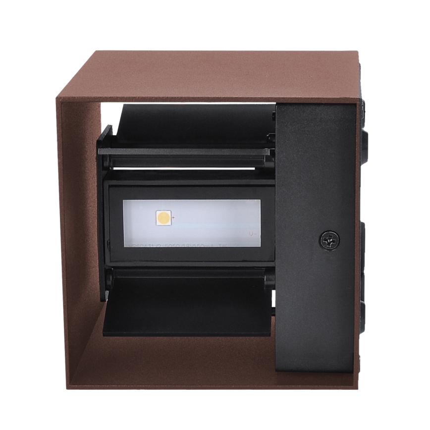 Brilagi - LED Venkovní nástěnné svítidlo CUBE LED/6W/230V hnědá IP54