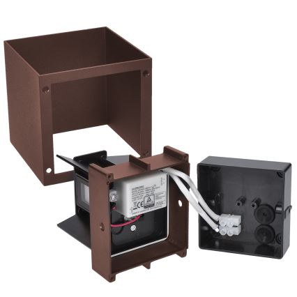 Brilagi - LED Venkovní nástěnné svítidlo CUBE LED/6W/230V hnědá IP54