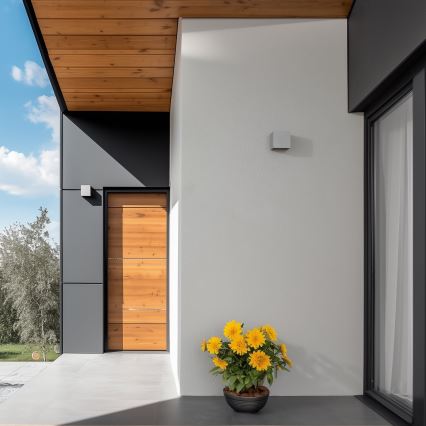 Brilagi - LED Venkovní nástěnné svítidlo CUBE LED/6W/230V šedá IP54