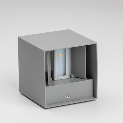 Brilagi - LED Venkovní nástěnné svítidlo CUBE LED/6W/230V šedá IP54