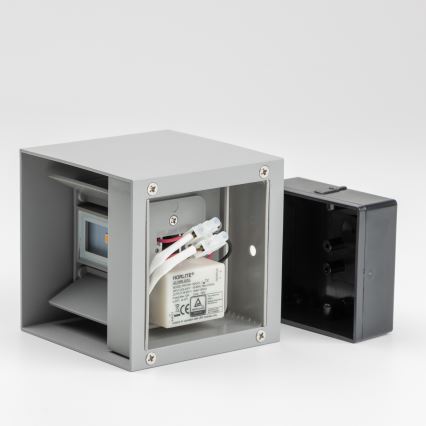 Brilagi - LED Venkovní nástěnné svítidlo CUBE LED/6W/230V šedá IP54