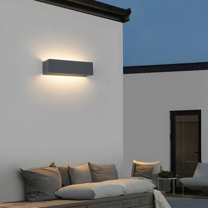 Brilagi - LED Venkovní nástěnné svítidlo DONNANI LED/12W/230V 30 cm antracit IP44