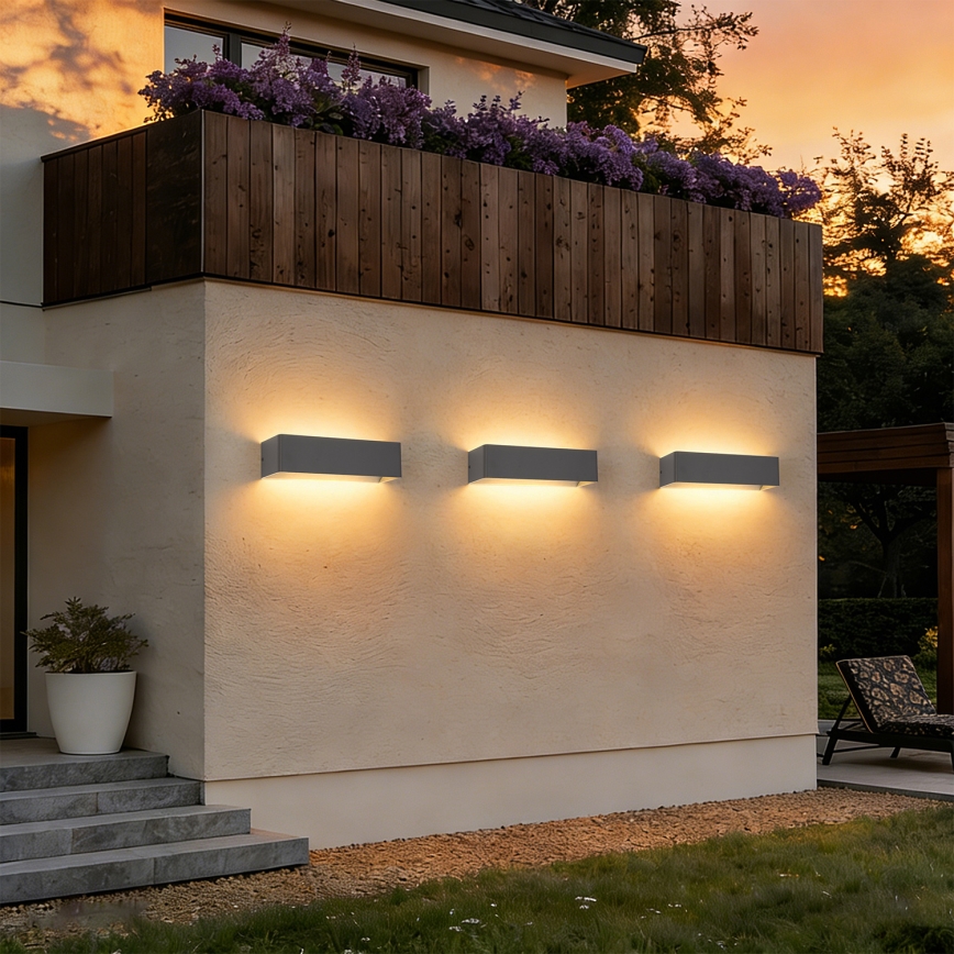 Brilagi - LED Venkovní nástěnné svítidlo DONNANI LED/12W/230V 30 cm antracit IP44