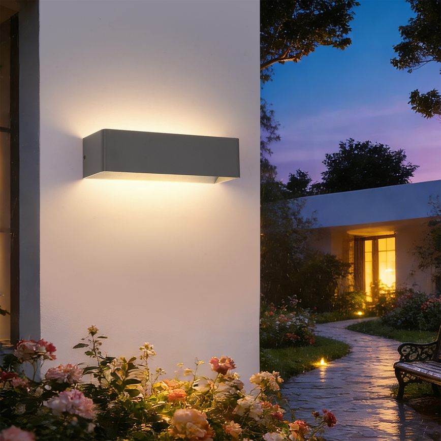 Brilagi - LED Venkovní nástěnné svítidlo DONNANI LED/12W/230V 30 cm antracit IP44