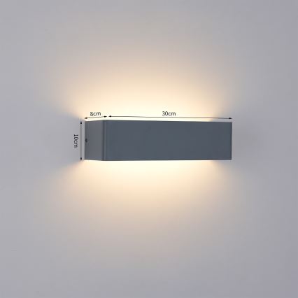 Brilagi - LED Venkovní nástěnné svítidlo DONNANI LED/12W/230V 30 cm antracit IP44
