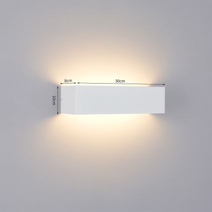 Brilagi - LED Venkovní nástěnné svítidlo DONNANI LED/12W/230V 30 cm bílá IP44