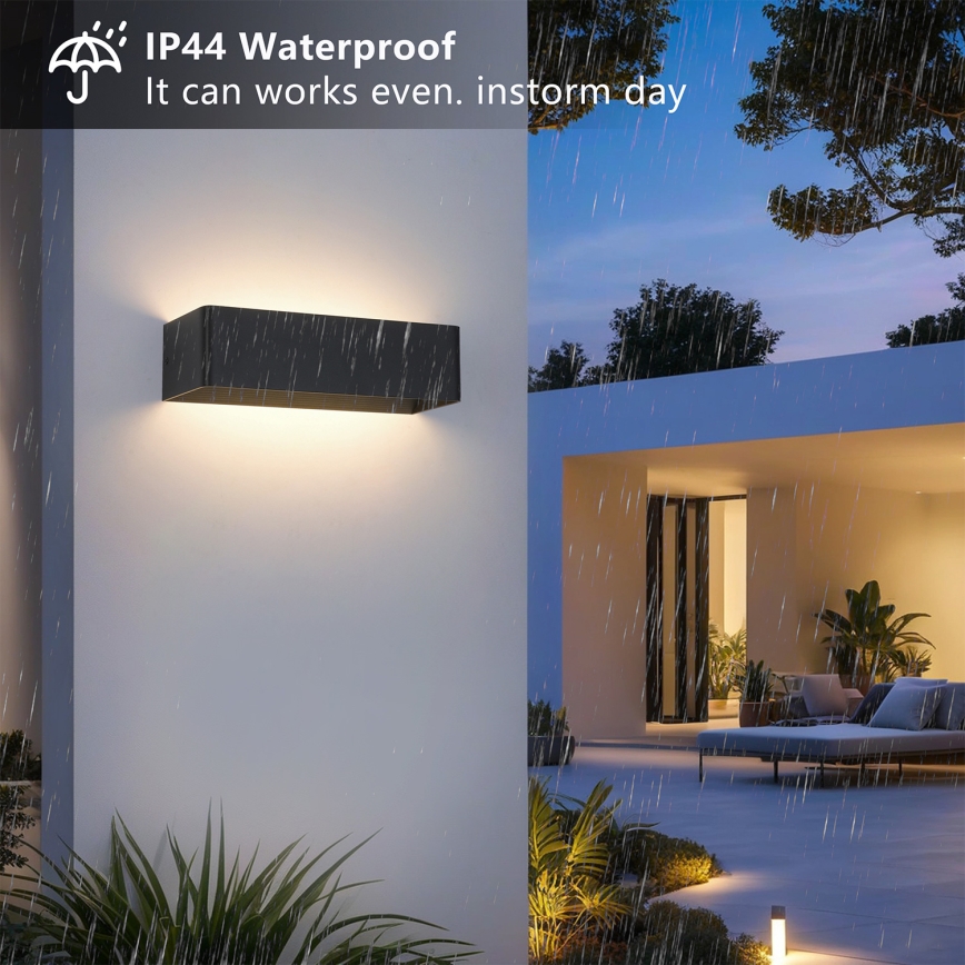 Brilagi - LED Venkovní nástěnné svítidlo DONNANI LED/12W/230V 30 cm černá IP44