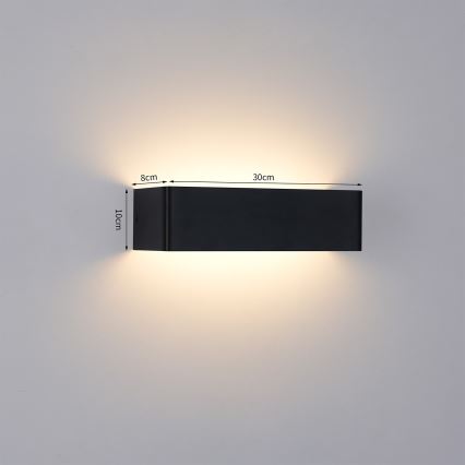 Brilagi - LED Venkovní nástěnné svítidlo DONNANI LED/12W/230V 30 cm černá IP44