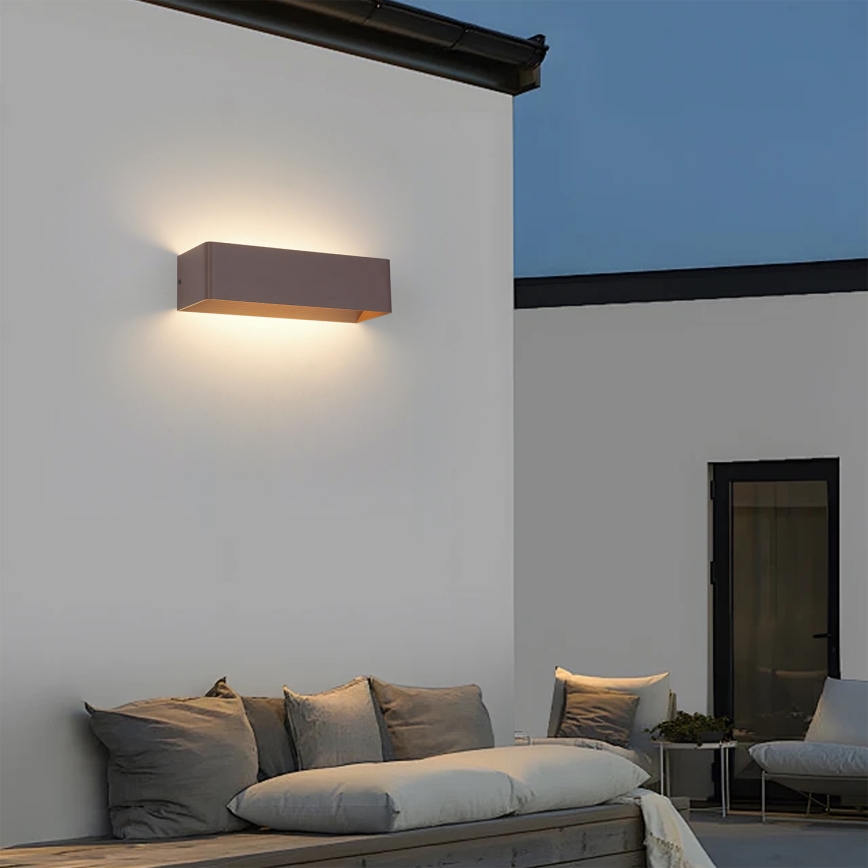 Brilagi - LED Venkovní nástěnné svítidlo DONNANI LED/12W/230V 30 cm hnědá IP44