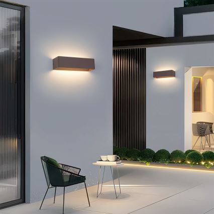 Brilagi - LED Venkovní nástěnné svítidlo DONNANI LED/12W/230V 30 cm hnědá IP44
