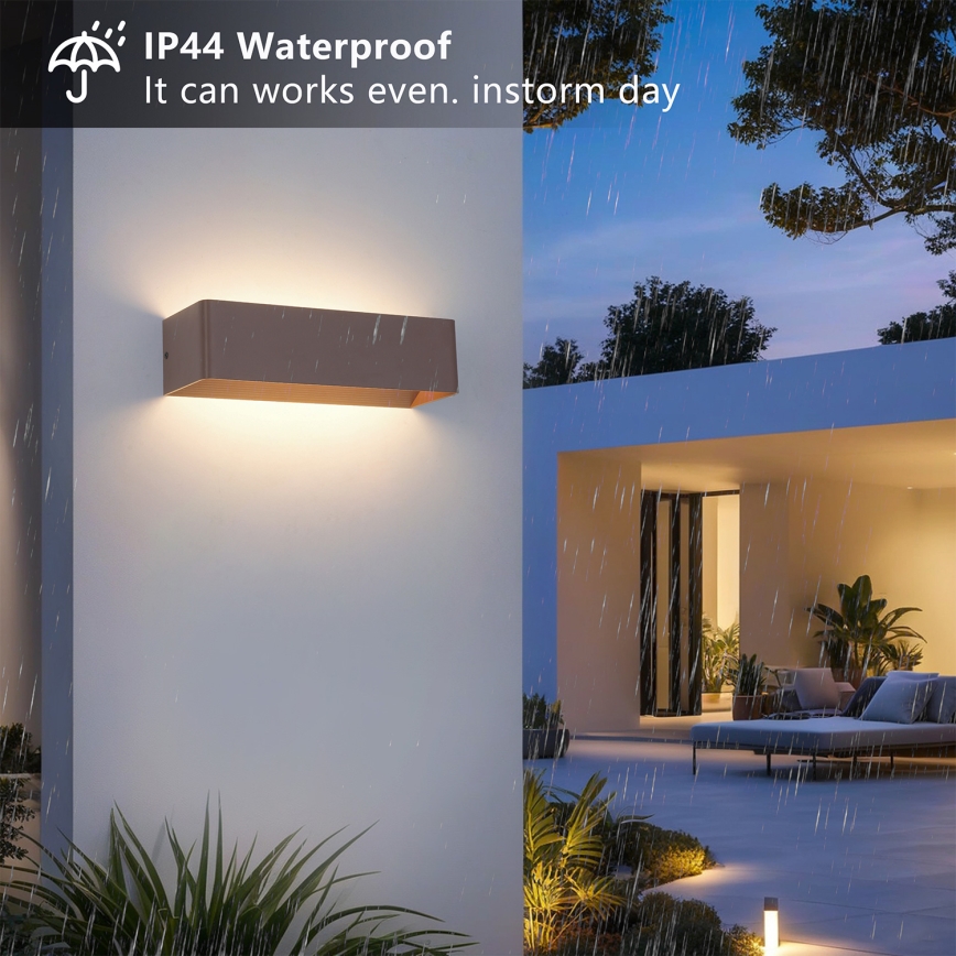 Brilagi - LED Venkovní nástěnné svítidlo DONNANI LED/12W/230V 30 cm hnědá IP44