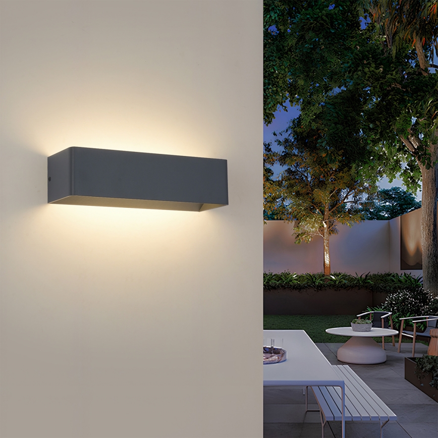Brilagi - LED Venkovní nástěnné svítidlo DONNANI LED/12W/230V antracit IP44