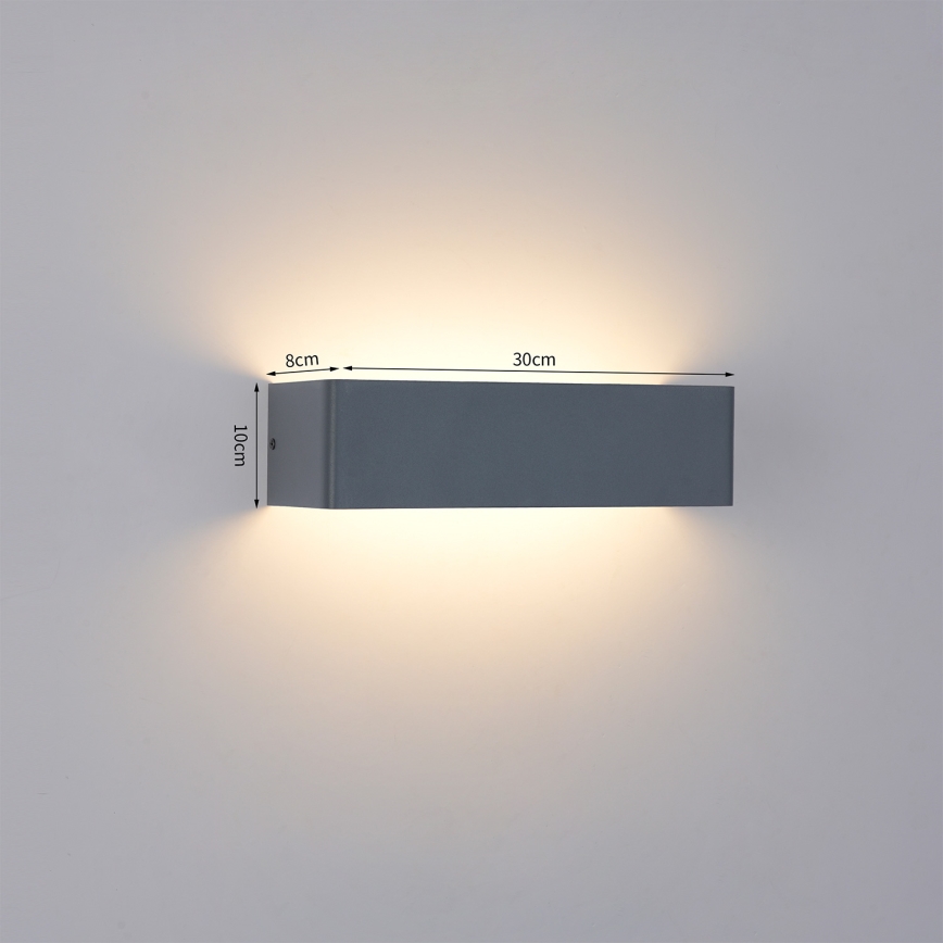 Brilagi - LED Venkovní nástěnné svítidlo DONNANI LED/12W/230V antracit IP44