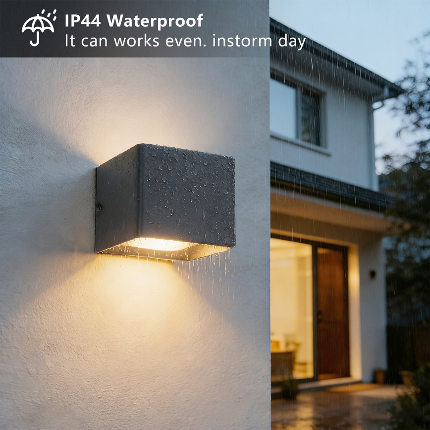 Brilagi - LED Venkovní nástěnné svítidlo DONNANI LED/5W/230V 10 cm antracit IP44