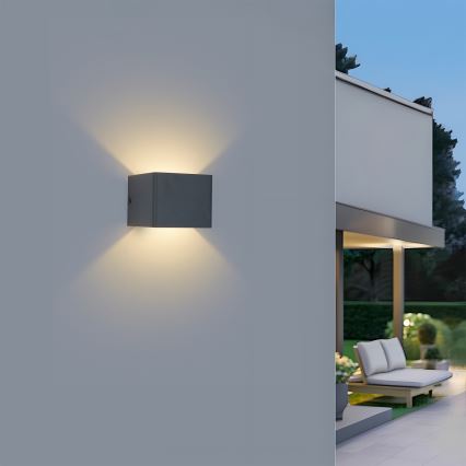 Brilagi - LED Venkovní nástěnné svítidlo DONNANI LED/5W/230V 10 cm antracit IP44