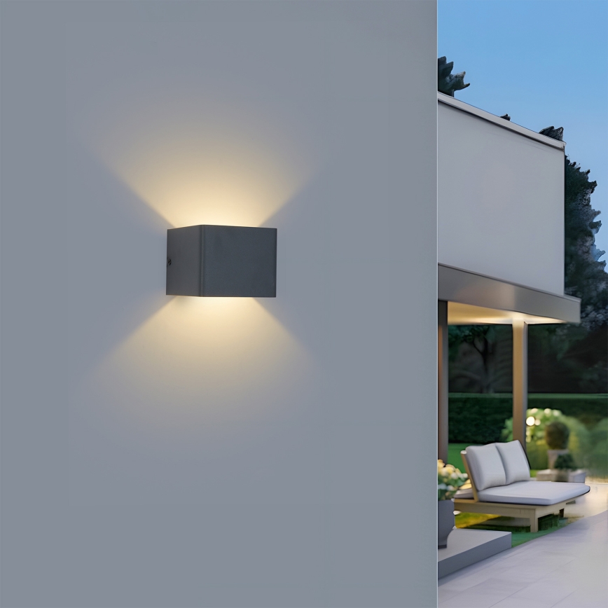 Brilagi - LED Venkovní nástěnné svítidlo DONNANI LED/5W/230V 10 cm antracit IP44