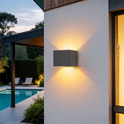 Brilagi - LED Venkovní nástěnné svítidlo DONNANI LED/5W/230V 10 cm antracit IP44