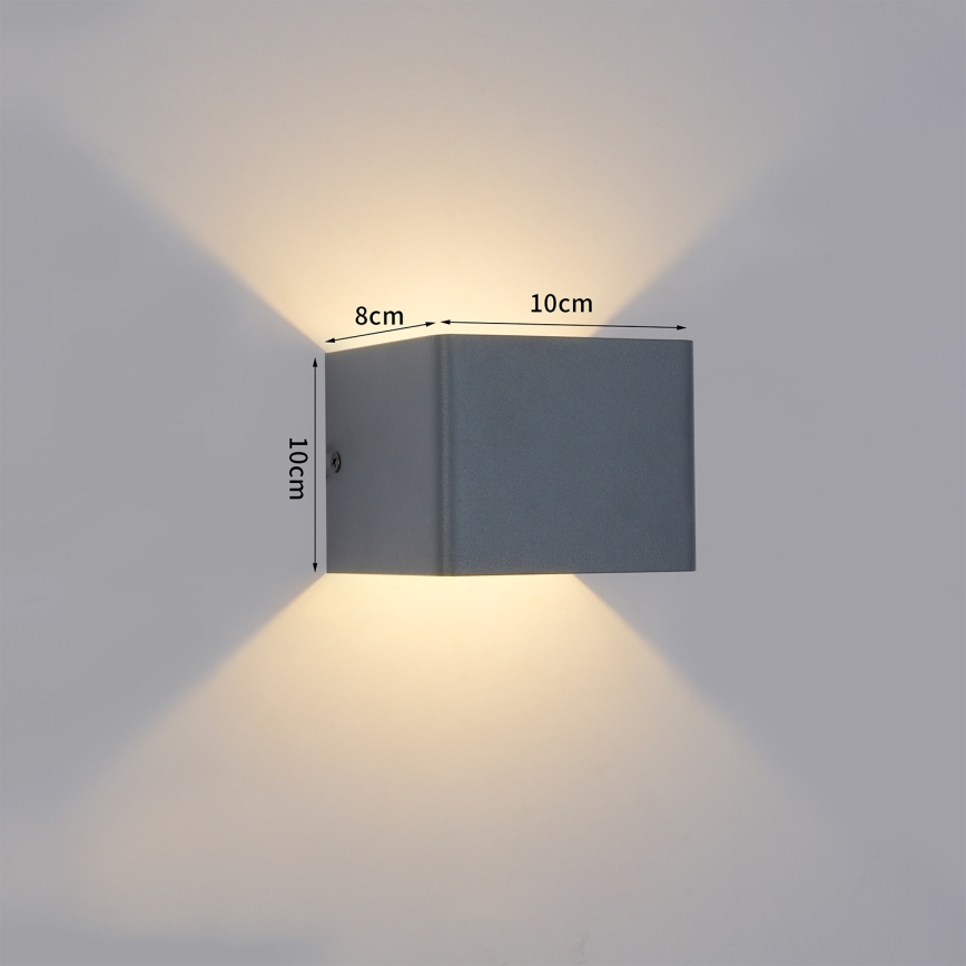 Brilagi - LED Venkovní nástěnné svítidlo DONNANI LED/5W/230V 10 cm antracit IP44
