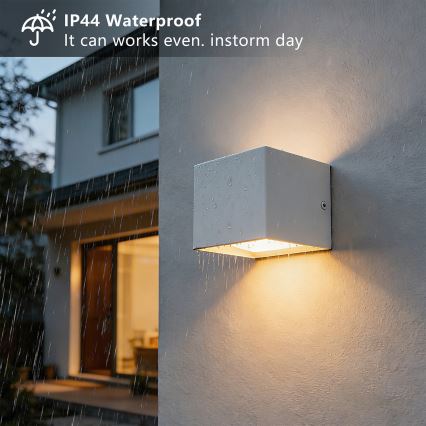 Brilagi - LED Venkovní nástěnné svítidlo DONNANI LED/5W/230V 10 cm bílá IP44