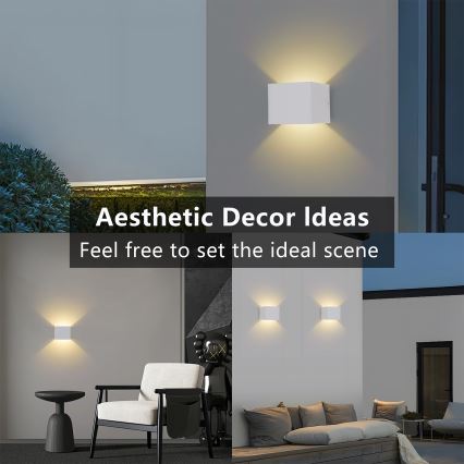 Brilagi - LED Venkovní nástěnné svítidlo DONNANI LED/5W/230V 10 cm bílá IP44