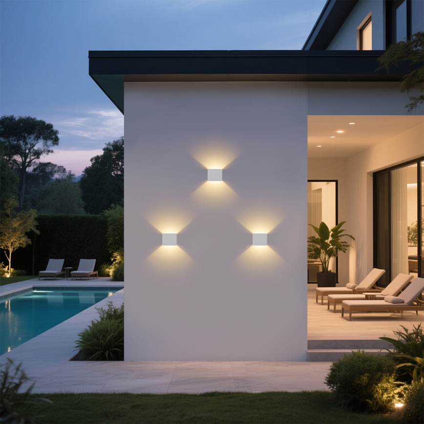 Brilagi - LED Venkovní nástěnné svítidlo DONNANI LED/5W/230V 10 cm bílá IP44