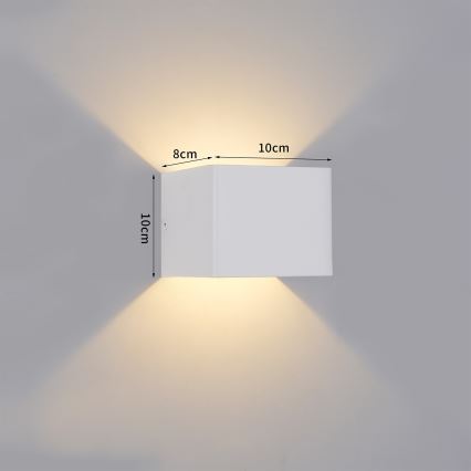 Brilagi - LED Venkovní nástěnné svítidlo DONNANI LED/5W/230V 10 cm bílá IP44