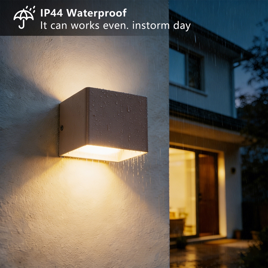 Brilagi - LED Venkovní nástěnné svítidlo DONNANI LED/5W/230V 10 cm hnědá IP44