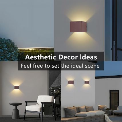 Brilagi - LED Venkovní nástěnné svítidlo DONNANI LED/5W/230V 10 cm hnědá IP44