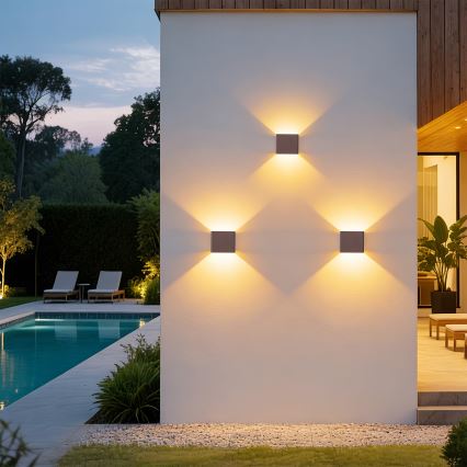 Brilagi - LED Venkovní nástěnné svítidlo DONNANI LED/5W/230V 10 cm hnědá IP44